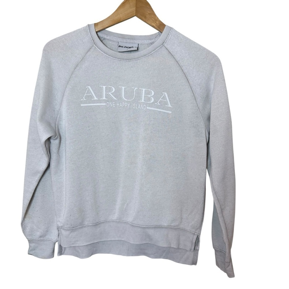 Memories Aruba One Happy Island Graphic Sweatshirt Gray | Size S
